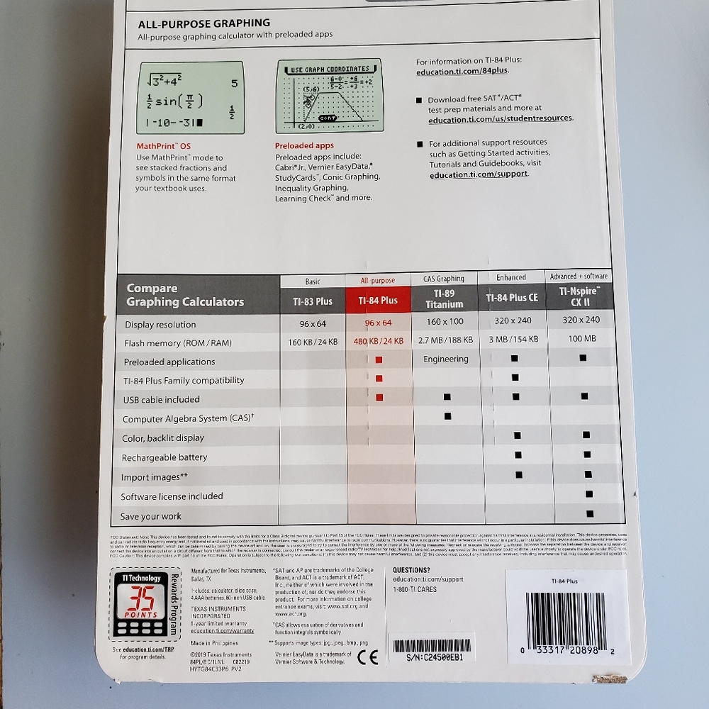 Texas Instruments TI-84 Plus Graphing Calculator New School MathTest All… - Picture 3 of 6